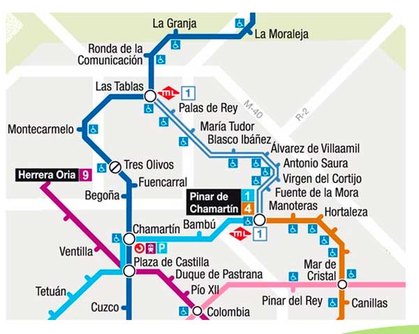 Mapa / Plano del Metro Ligero de Madrid